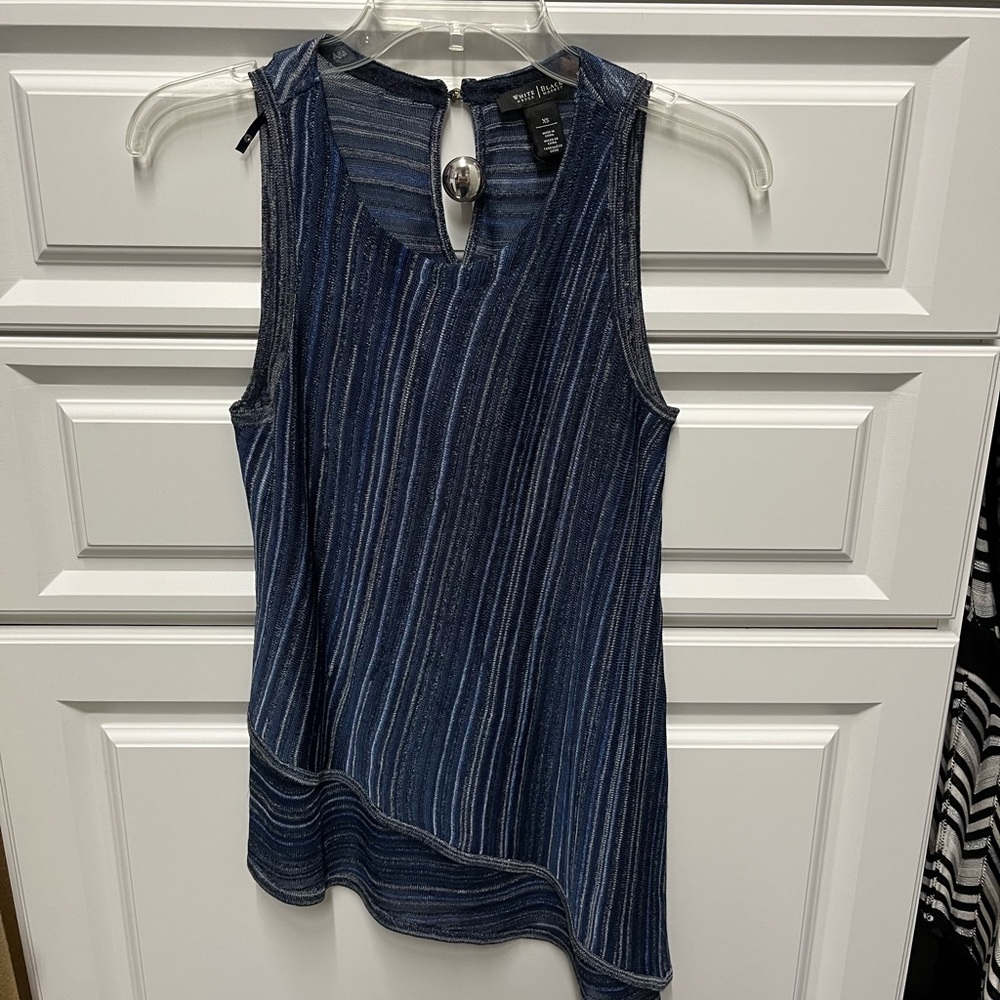 WHBM asymmetrical sleeveless tunic